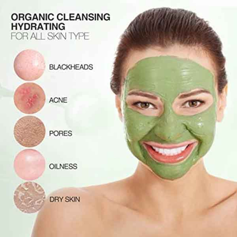 Clay Mask Avocado Dead sea Mud Stick Mask Natural Organic Green Tea Mud Mask Deep Cleansing Blackhead Removal Face Mask