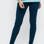 Women Teal Blue Solid Ankle-Length Leggings