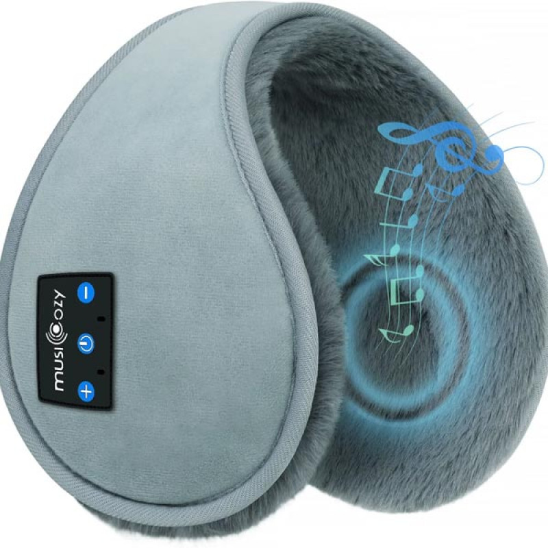 MUSICOZY Bluetooth Ear Muffs for Winter Women Men Kids Girls, Ear Warmers Wireless EarMuffs Headphones, Built-in HD Speakers and Microphone with Carry