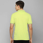 Men Green Pure Cotton Polo Collar Slim Fit T-shirt